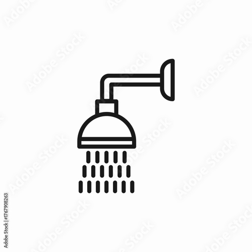 douche bathroom icon sign vector