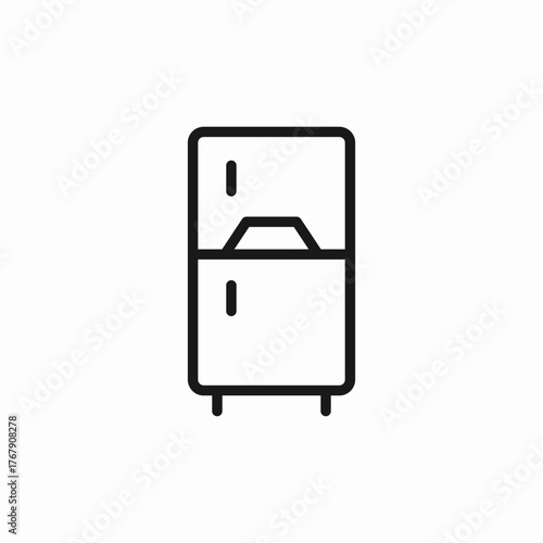 fridge refrigirator icon sign vector