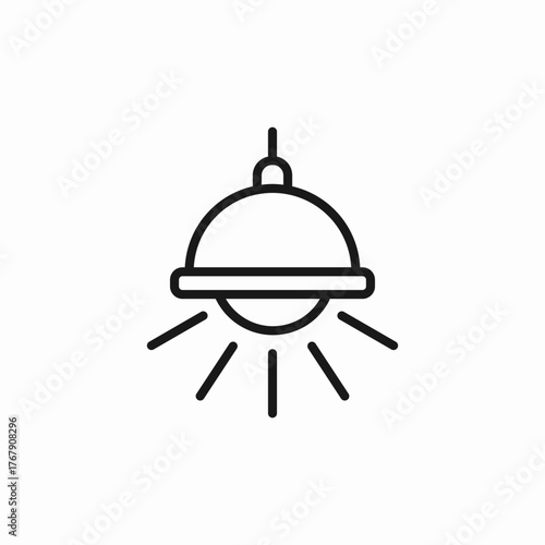 lamp ceiling icon sign vector