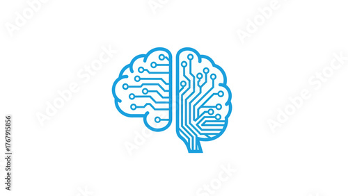 A stylized illustration depicting a brain with circuit board elements, representing AI and cognitive abilities