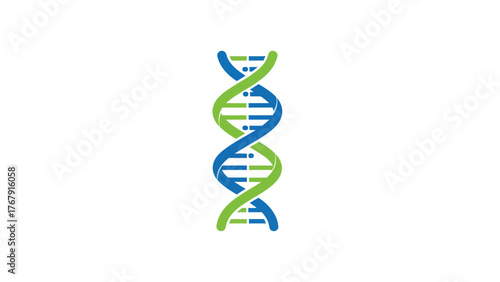 A colorful, stylized representation of a double helix, showcasing genetic information