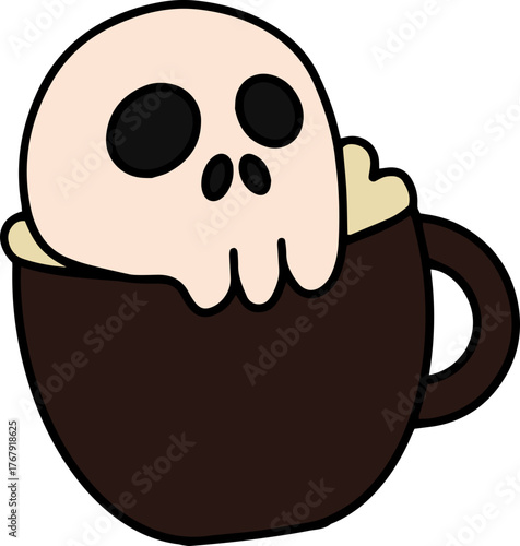 halloween coffee menu vector illustration