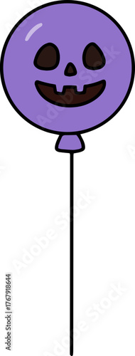 halloween decoration balloon vector illustration