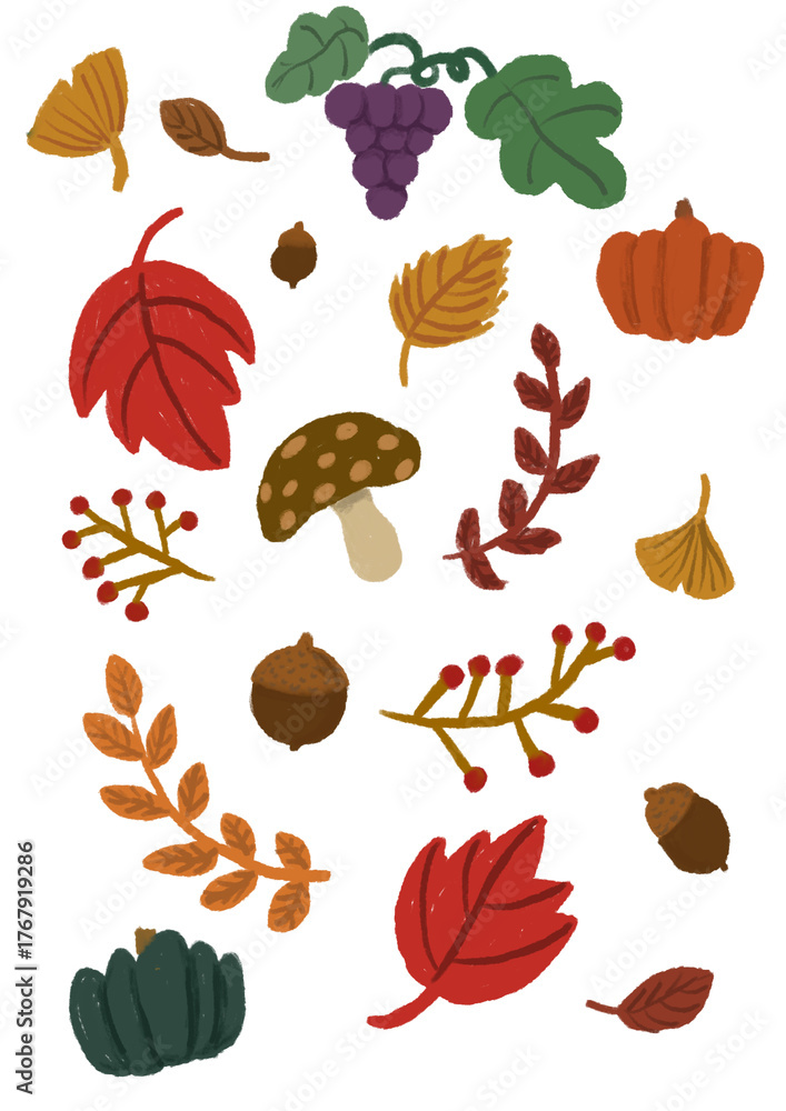 Obraz premium 秋のいろいろ素材集