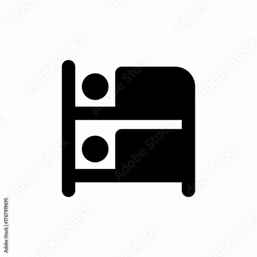bunk bed icon sign vector