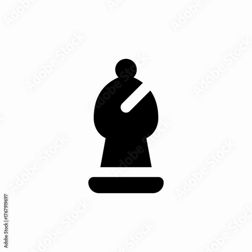 chess bishop icon sign vector