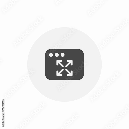 window tab maximize size icon sign vector