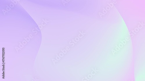Gentle and Fluid Looping 4k Background with Soft Pastel Gradients of Lavender, Pink, and Light Green, Forming Calm, Abstract, Undulating Waves