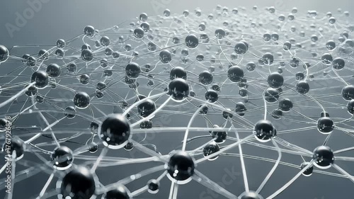 Abstract representation of interconnected molecules in a scientific environment