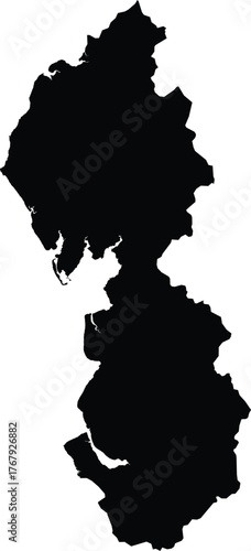 Vector Map of North West England Isolated Region