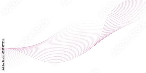 Abstract wave element for design. Digital frequency track equalizer. Stylized line art background. Vector illustration. Wave with lines created using blend tool.	