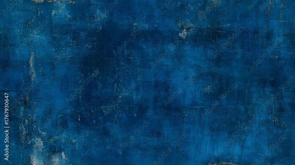 Fototapeta premium Textured deep blue surface exhibits distressed and weathered characteristics