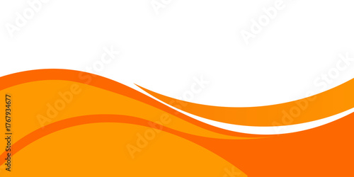 Vector orange line background curve element with white space for text and message design, overlapping layers,