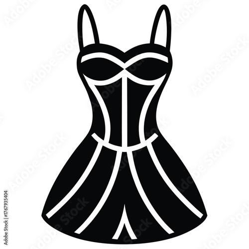 peppermint candy corset dress vector icon