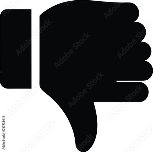 Negative feedback symbol icon for disapproval or rejection