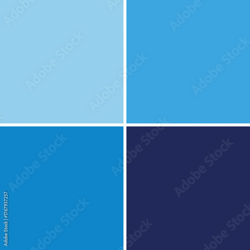 A grid of four squares displaying various shades of blue, from light to dark.