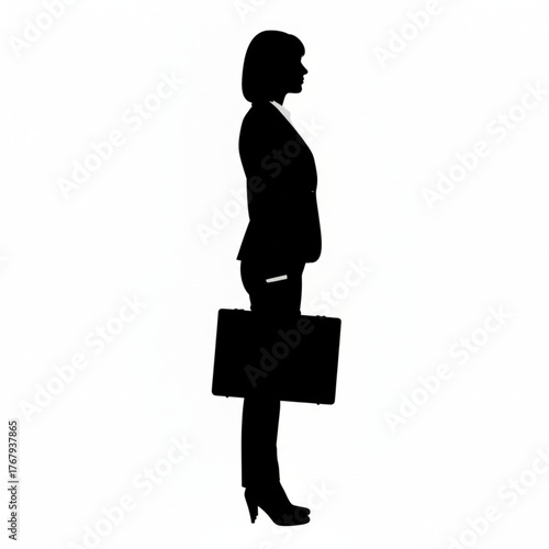 business woman silhouette vector 