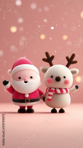 Christmas 3D Animation Pack – Santa Claus, Reindeer, Snowy Village, Gifts and Magical Holiday Backgrounds with Festive Lights and Cinematic Atmosphere,  Christmas, wallpaper, background