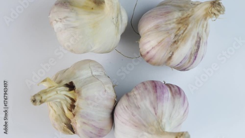 garlic on a rotating background