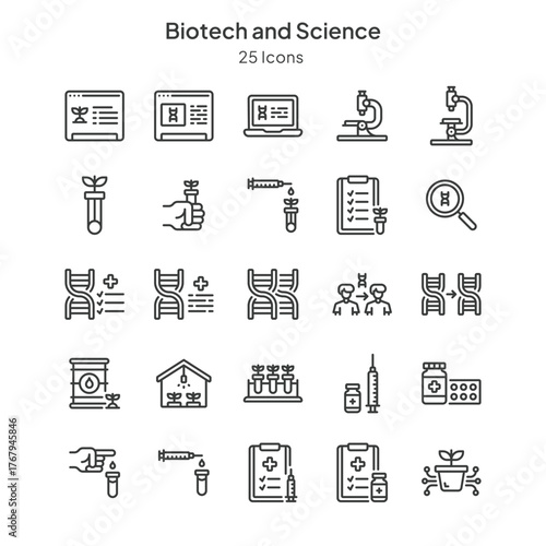 biotech and science icons