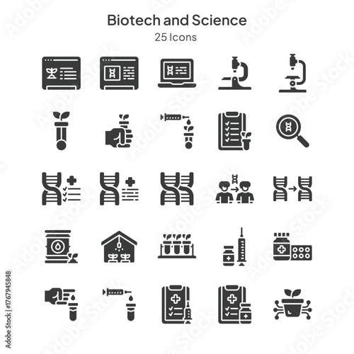 biotech and science icons