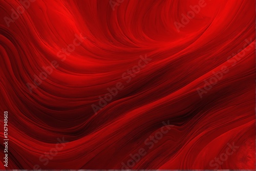 Red passion bacground with snowflakes for Saint Valentain's Day on February 14. Winter snowing background design for banners. Christmas ad backdrop texture