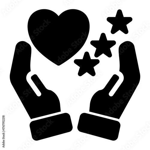 Thankfulness Appreciation Recognition icon from the Personal Growth icon collection (Glyph Style)