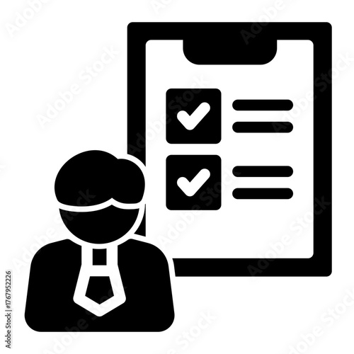 Self Assessment Evaluation icon from the Personal Growth icon collection (Glyph Style)