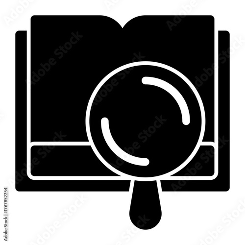 Literature Search Book icon from the Personal Growth icon collection (Glyph Style)