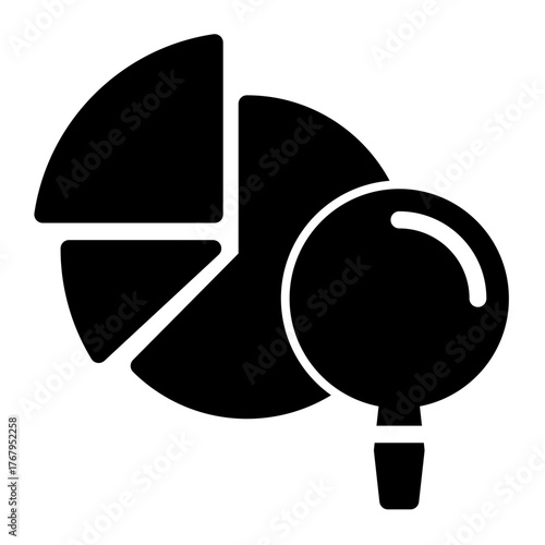 Market Research Analytics Search icon from the Personal Growth icon collection (Glyph Style)