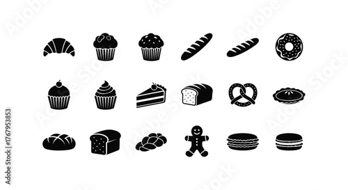 Collection of black takeout food and drink containers