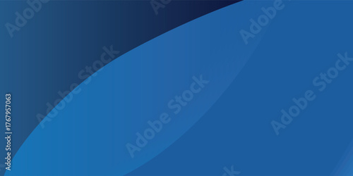 Gradient blue abstract background with a soft curve and smooth lighting.