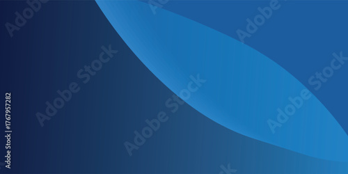 Gradient blue abstract background with a soft curve and smooth lighting.