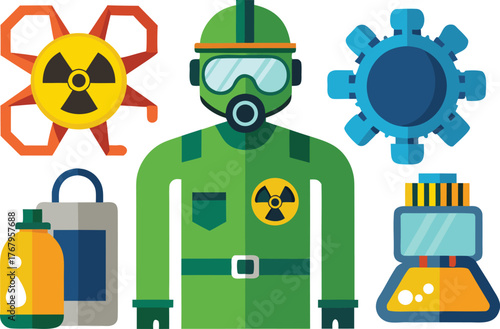 Professional hazardous material suit and equipment for industry safety, science research, and emergency response preparedness