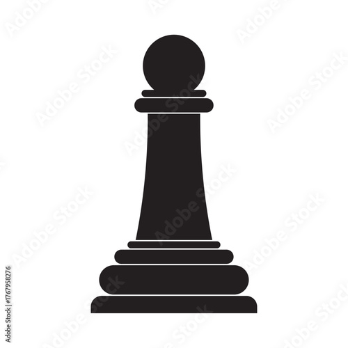 chess pawn flat icon vector