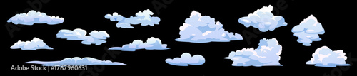 Cartoon Clouds Illustration Pack for Game Design