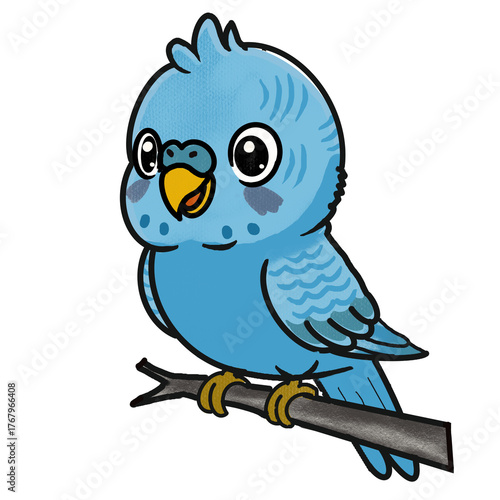 blue bird on branch