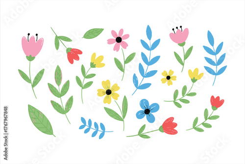 Floral and Leafy Design Elements