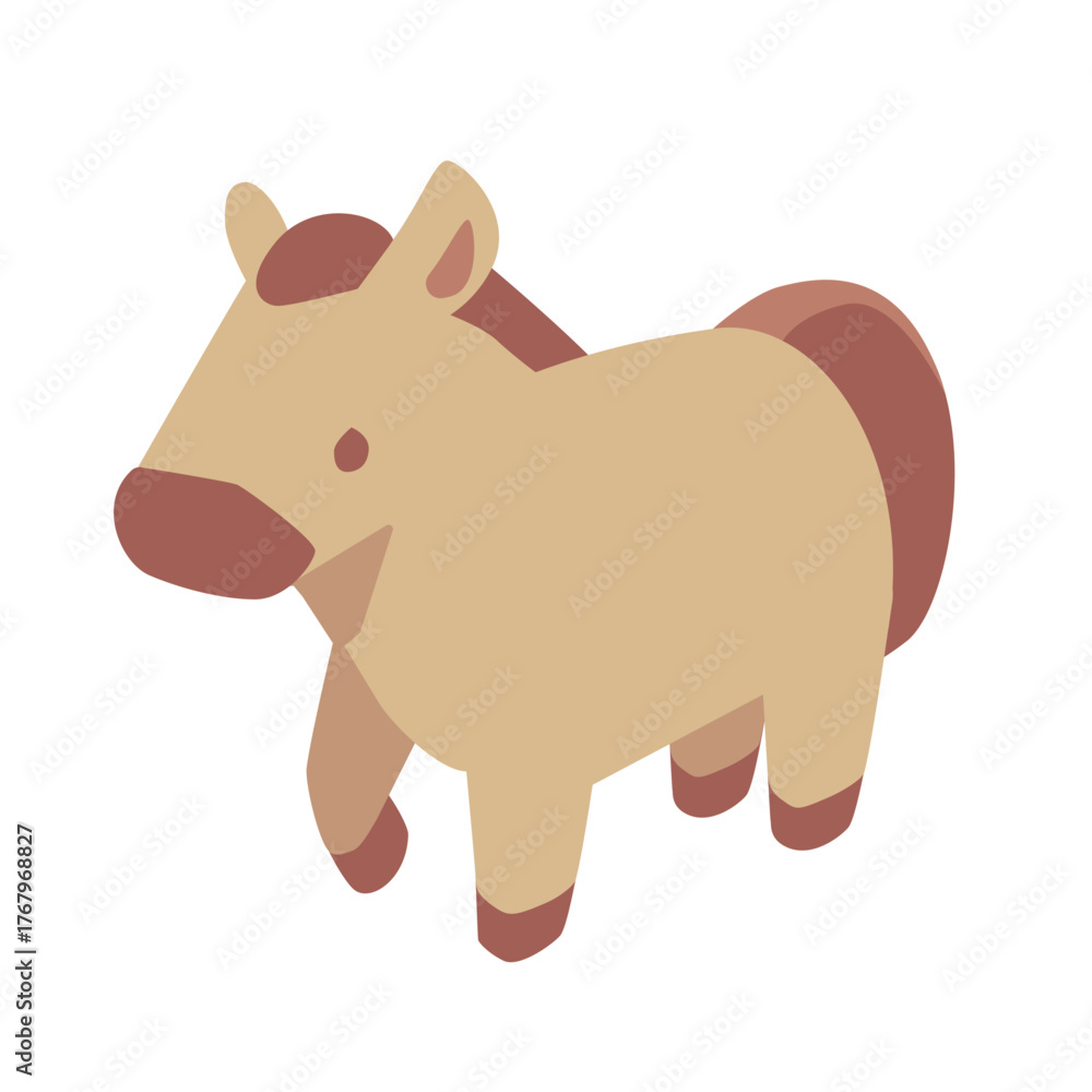 Obraz premium 午（馬）のイラスト 