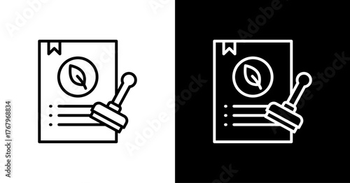 Environmental Legislation White Icon Set Design