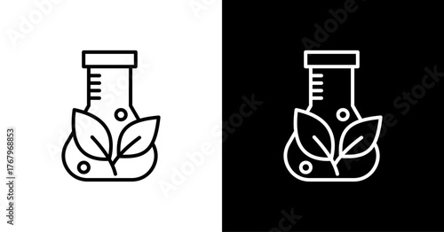 Environmental Science White Icon Set Design