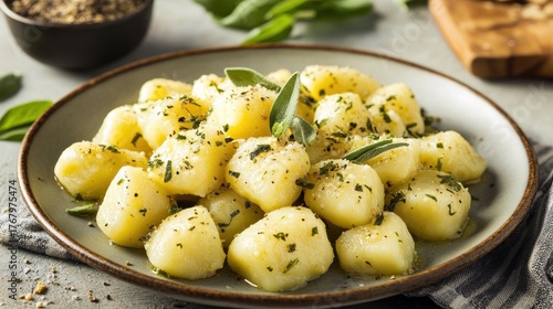 Savory, golden dumplings on a plate