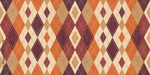 A vibrant geometric pattern featuring diamonds in warm tones, perfect for various design projects.
