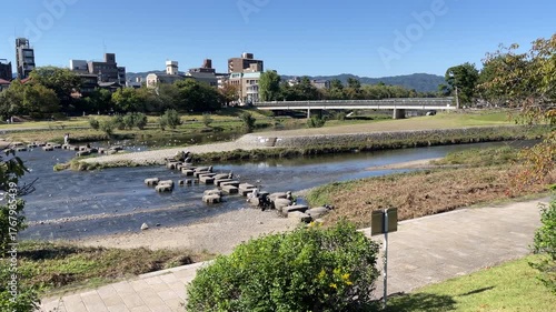 京都の鴨川公園 鴨川デルタ