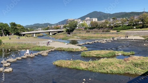 京都の鴨川公園 鴨川デルタ