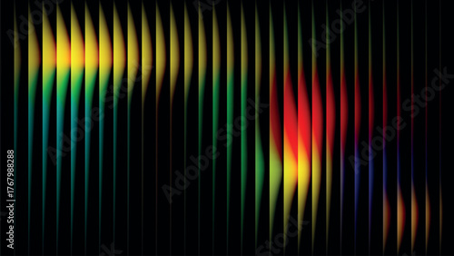 Abstract colorful wave pattern with spectral gradient and dark background