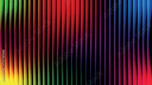 A vibrant spectrum of vertical colored stripes fading into darkness