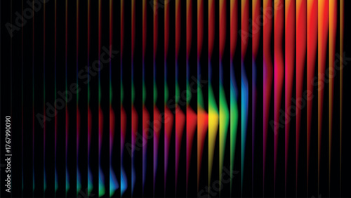 Abstract colorful vertical lines blending from dark to bright gradients