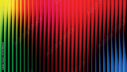 A vibrant spectrum of vertical color bands transitioning across the image