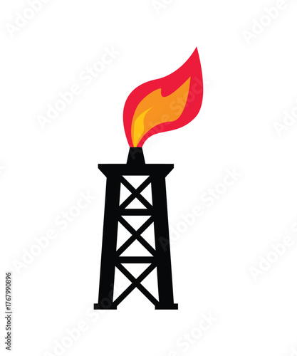 Gas tower icon design vector illustration